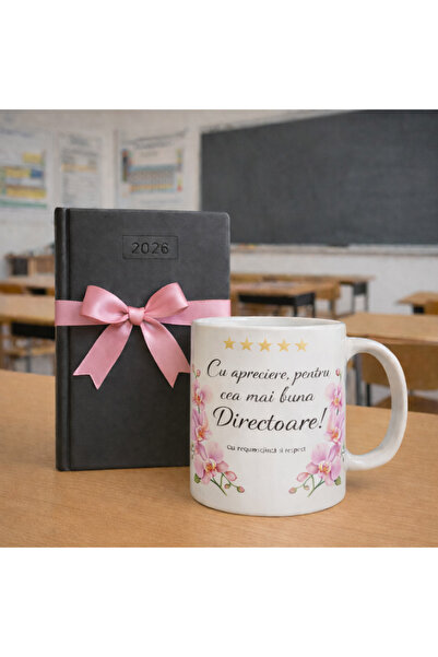 OEM Cadou Elegant pentru Directoare de Scoala – Cana Personalizata cu Orhidee...