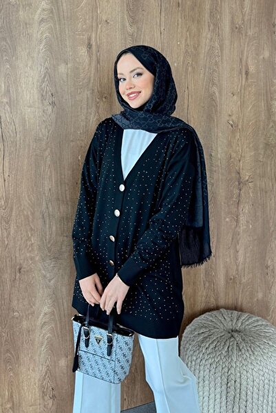 Şulemoda Giyim Nepal Stone Cardigan Black