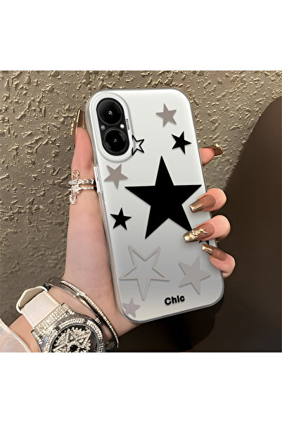 Hontinga حافظة هاتف من السيليكون متوافقة مع Realme C67، موديل Stars منقوش، ذا...