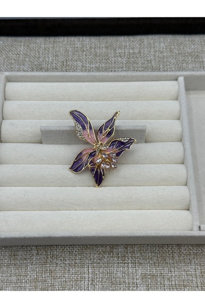 2020 Atelier Mor Çiçek Broş