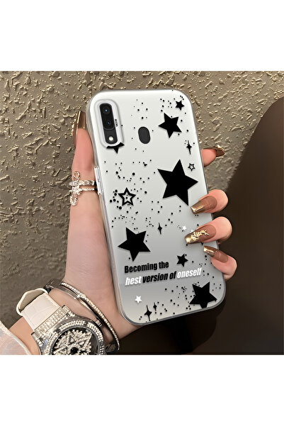 Hontinga حافظة هاتف سامسونج جالاكسي A30 متوافقة مع ستارز منقوش من السيليكون ذ...