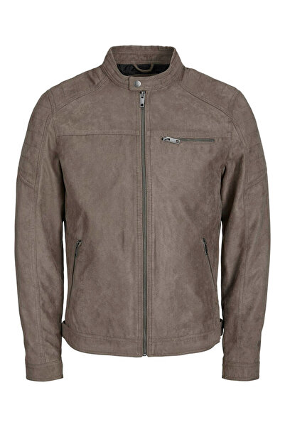 Jack & Jones Jjerocky Jacket Noos Kahverengi Erkek Deri Ceket 12147218