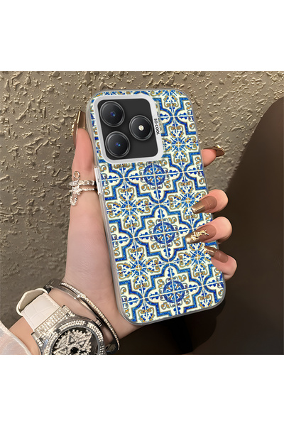 Hontinga حافظة هاتف Realme C63 متوافقة مع حافة السيليكون الصلبة ومضادة للسقوط...