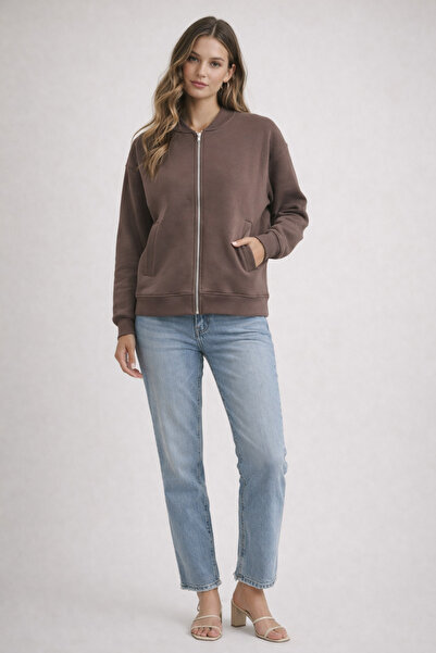 Noa&Noa Zippered 3 Thread College Sweatshirt