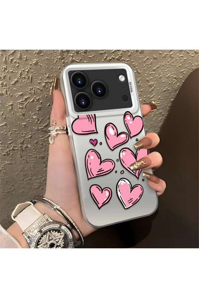 Hontinga حافظة هاتف آيفون 17 برو متوافقة مع السيليكون ذات الحواف الصلبة والمض...