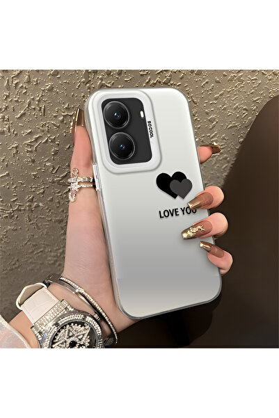 Hontinga Poco X7 Pro Compatible Heart Patterned Silicone Edge Hard Back Anti-...