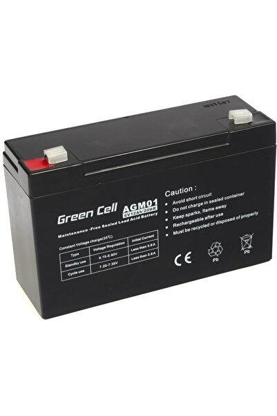 Greencell Green Cell AGM Battery 6V 12Ah - Batterie - 12.000 mAh Sealed Lead ...