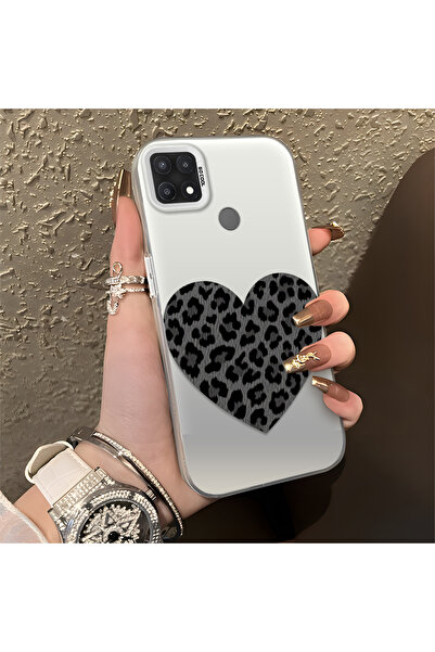 Hontinga Oppo A15 Compatible Silicone Edge Hard Back Anti-Fall Phone Case Leo...