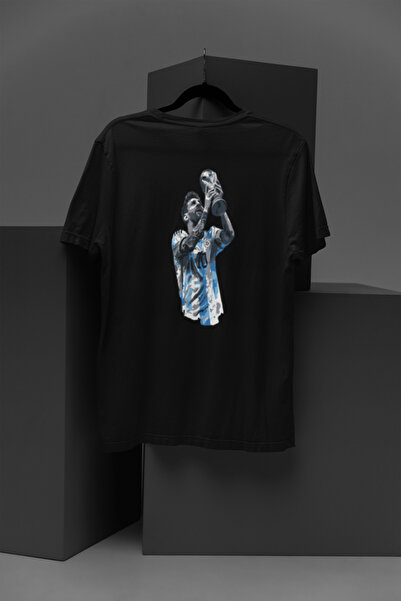 MG تي شيرت مطبوع عليه لاعب كرة قدم أرجنتيني، ذو ياقة دائرية، من القطن، مقاس ق...