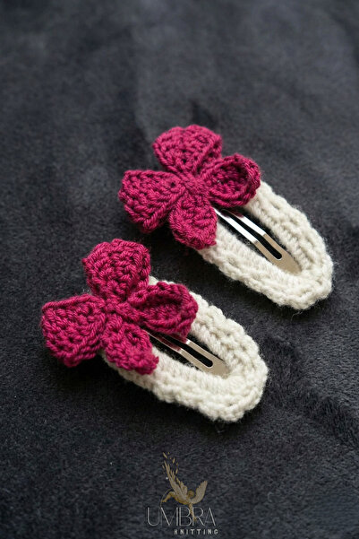 UmbraKnitting مجموعة من قطعتين من مشابك الحياكة اليدوية ذات الشريط الأرجواني ...