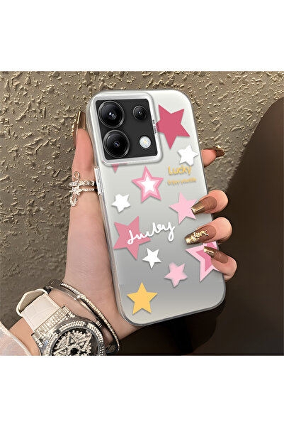 Hontinga Poco X6 5g Compatible Colorful Stars Silicone Edge Hard Back Anti Fa...