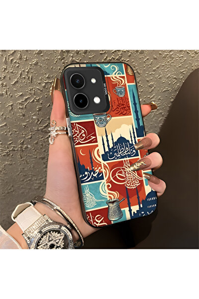 Hontinga حافظة هاتف Vivo Y28 متوافقة مع الحواف السيليكونية الصلبة والمضادة لل...