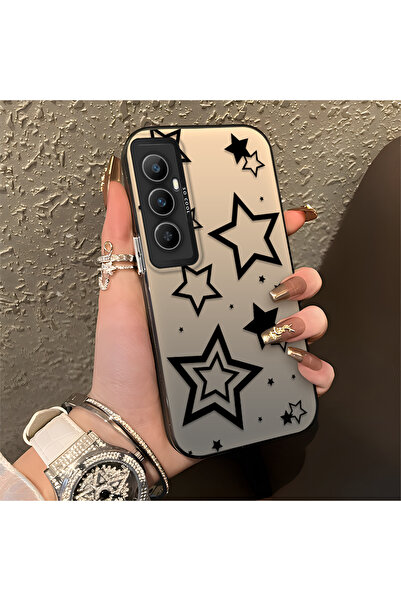 Hontinga حافظة هاتف Realme C65 متوافقة مع الحواف السيليكونية الصلبة والمضادة ...