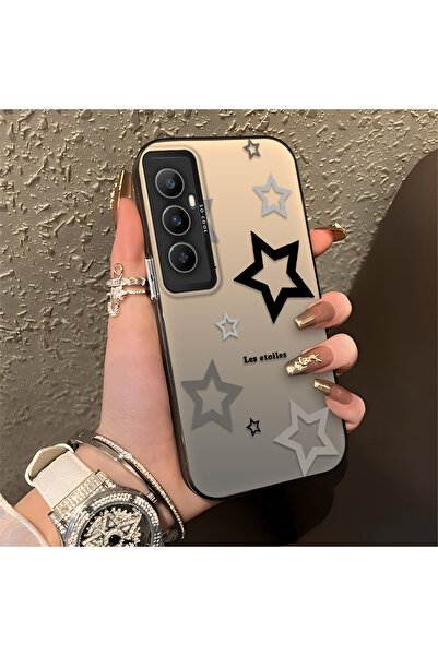 Hontinga حافظة هاتف Realme C65 متوافقة مع Yıldızlar منقوش مصنوعة من السيليكون...