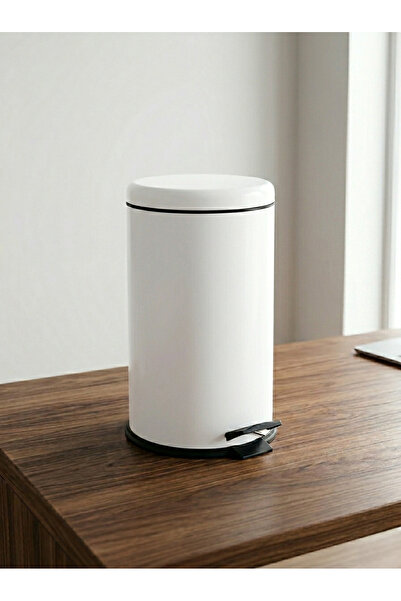 Yufira Life 16 Litre Pedallı Beyaz Lüks Çöp Kovası – Amortisörlü Kapak-Ev & O...