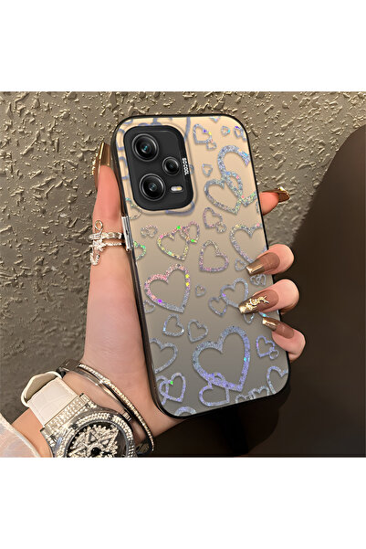 Hontinga حافظة هاتف Redmi Note 12 Pro 5G متوافقة مع Heart منقوش مصنوعة من الس...