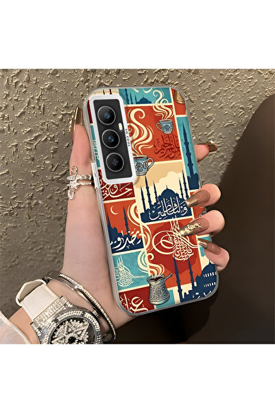 Hontinga حافظة هاتف Realme C65 4G متوافقة مع الحواف السيليكونية الصلبة والمضا...