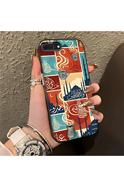 Hontinga iPhone 8 Plus Compatible Silicone Edge Hard Back Anti-Fall Phone Cas...