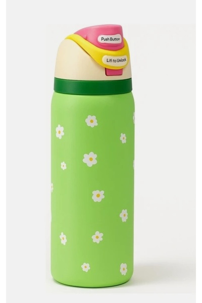 Alvora Owala 32 oz (946 ml) Double Wall Steel D Patterned Thermos with Lockin...