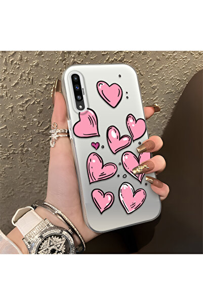 Hontinga Samsung Galaxy A50 Compatible Silicone Edge Hard Back Anti-Fall Phon...