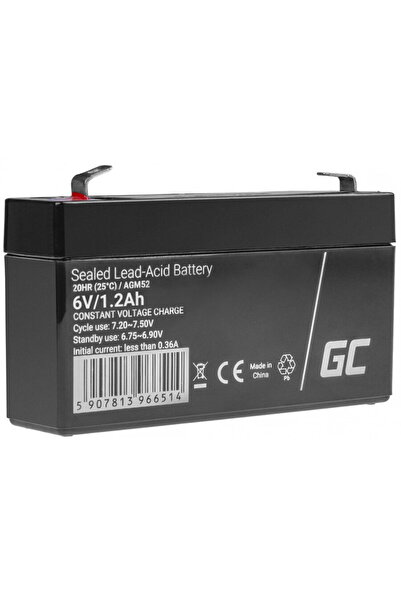 Greencell Baterie AGM VRLA 6V 1.2Ah