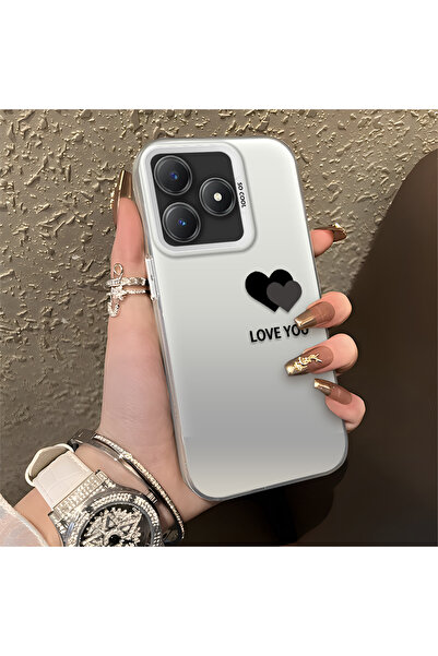 Hontinga حافظة هاتف Realme Note 60 متوافقة مع Heart منقوش مصنوعة من السيليكون...