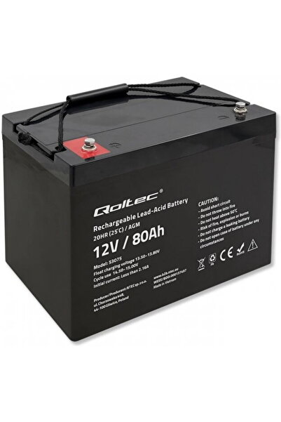 Qoltec Baterie AGM 12V 80Ah