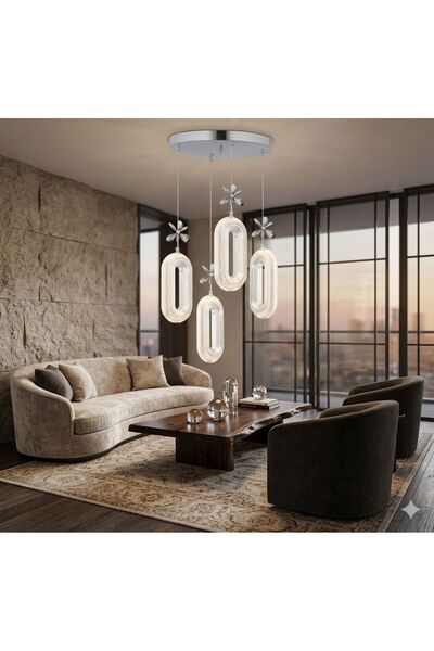 IŞILTI POWER 4'LÜ LEDLİ SARKIT AVİZE