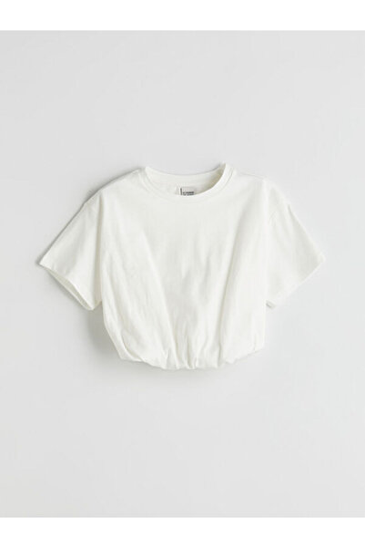LC Waikiki RMZ GİYİM FARKIŞΛΑ Zero Roba Collar Κοριτσίστικο Crop T-shirt