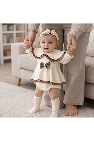 minicayzen Unez Stylish Lace Detailed Baby Girl Dress Body
