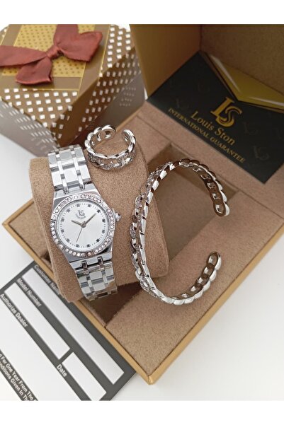 Lu Women's set: Louis Suston watch, bracelet, and ring