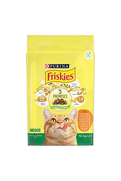 Friskies PURINA Adult Indoor, Chicken with Vegetables, Dry Food for Indoor Cats