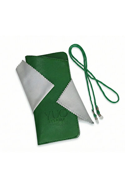 yuoeyewear Green Glasses Case |   Glasses Strap + 1 Cleaning Cloth