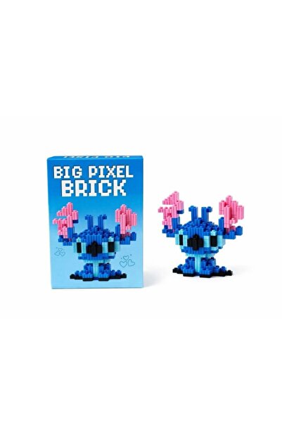 ydn Stitch Tasarımlı Büyük Parçalı Blok Oyuncak Seti Big Pixel Brick Set Mavi