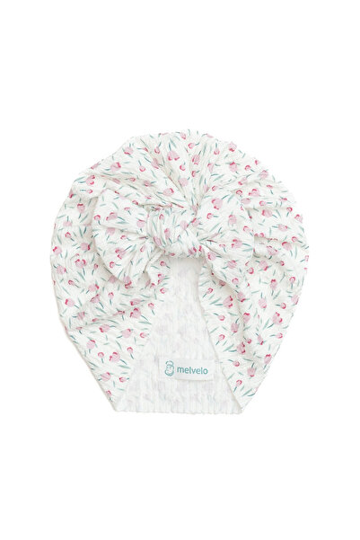 melvelo Baby turban with bow, cotton, Melvelo, Dusk - Tulip 0-3 years