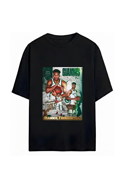 SVART WEAR Giannis Antetokounmpo majica sa printom, unisex, oversize, 100% pamuk