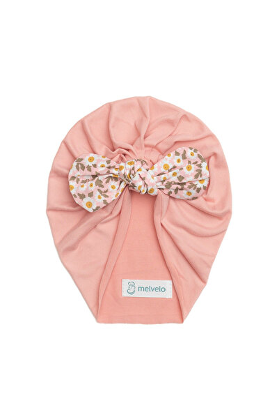 melvelo Turban pentru bebeluși cu fundă, poliester, Melvelo, Floare - Piersic...