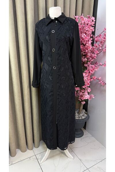 Sahra Tesettür SAR MODA SİYAH YENİ SEZON GÖSTERİŞLİ PREMİUM KALİTE PETEK KUMA...