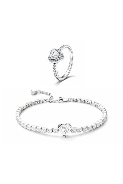 NOVABİLİSİM White Heart Bracelet Set