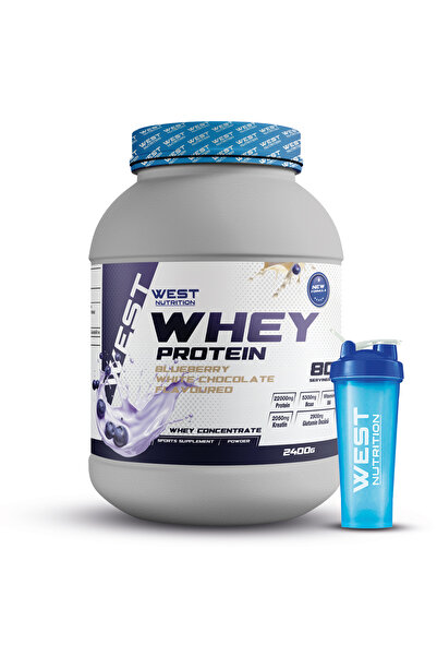 West Nutrition Whey Protein Powder 2400 Gr 80 Servings Blueberry & White Choc...