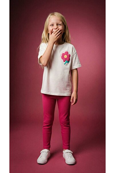 Aselin Kids Girl's Floral Printed T-Shirt Leggings Set Bottom Top Set