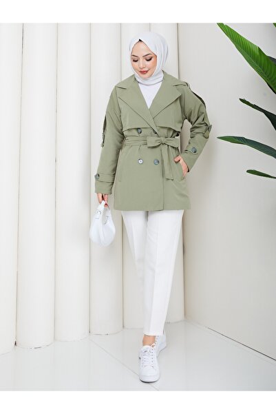 常緑樹 deliquent1984 Keten Yeşil Trençkot Modelleri, Fiyatları - Trendyol