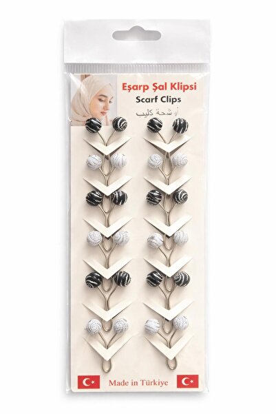 Vipfoni Rose Shaped Scarf Clip, Scarf Pin 12 Pieces