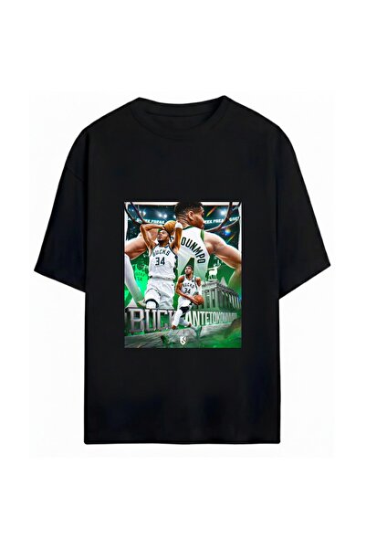 SVART WEAR Giannis Antetokounmpo majica sa printom, unisex, oversize, 100% pamuk