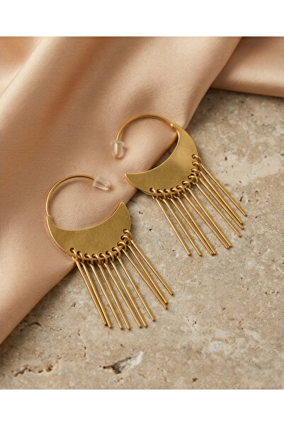 REVYNEE SAÇAKLI GÜNEŞ GOLD RENK KÜPE