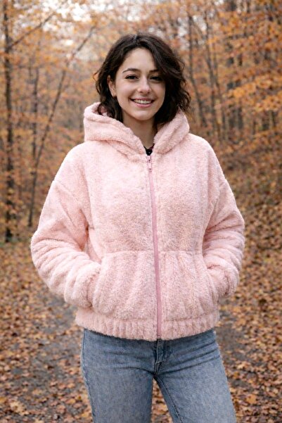 Güzin Fashion Softshell Plush Hooded Jacket