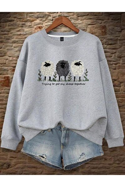 Oceanwear Koyun Printed Crew Neck Unisex Sweatshirt