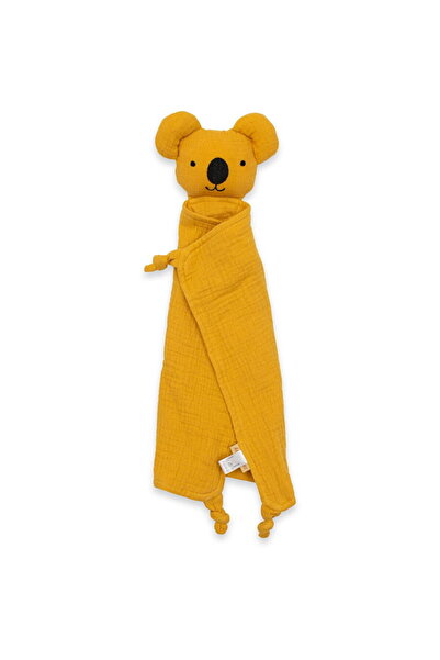 NEW BABY SHOP Jucărie de pluș din muselină, Koala nou-născut, culoare muștar