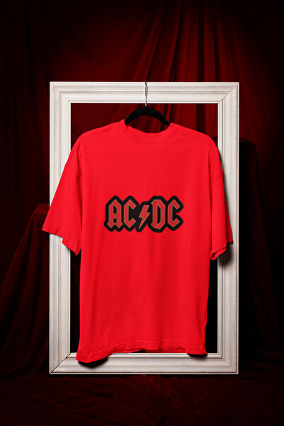 MG Acdc Printed Crewneck Pa Cotton Ov Oversized Alip Short Sleeve Unisex Tshirt