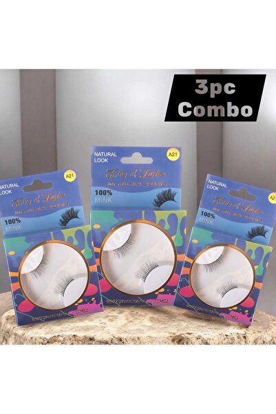 King of Lashes 3-Piece Combo Hot Faux Mink Eyelashes – Lightweight, Reusable ...